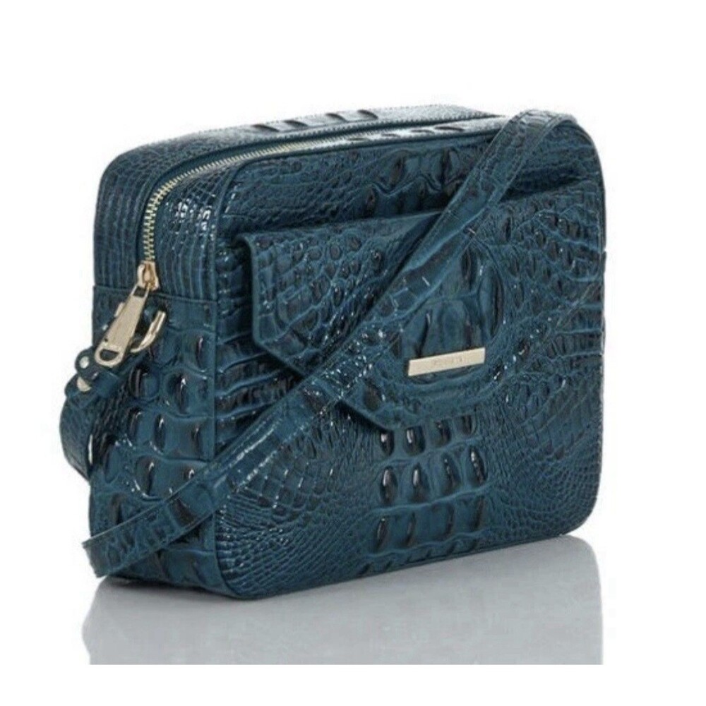 Brahmin Shea Peacock Melbourne Leather Crossbody Bag w/ Britt Coin Purse